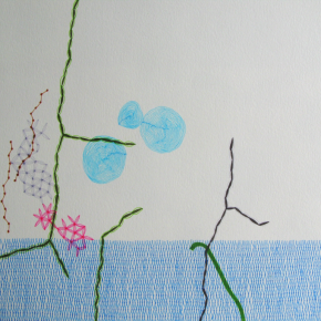 To you, who bring colors to my drawings no.2, 2012, drawing on paper, 28 x 38 cm