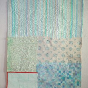 After the Rain, 2023, colored pencil and ink on graph paper, gift wrap paper and paper bag, 94 x 70.7 cm After the Rain, 2023, colored pencil and ink on graph paper, gift wrap paper and paper bag, 94 x 70.7 cm