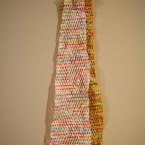 How Small Things Hold no.3, 2026, marker on heneycomb paper, 47 x 14 cm How Small Things Hold no.3, 2026, marker on heneycomb paper, 47 x 14 cm